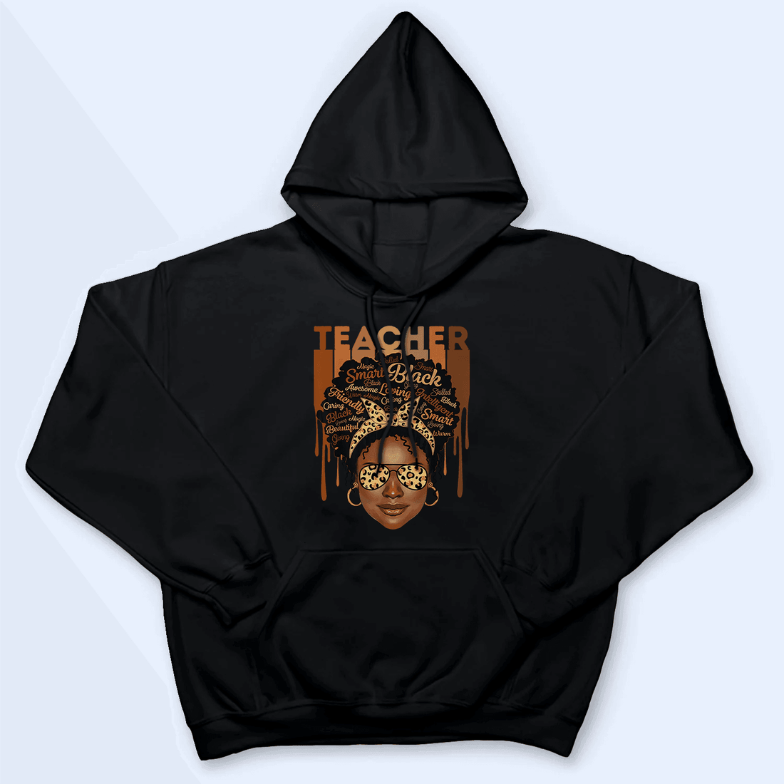 Personalized Black Teacher t-shirt, alternate view 5