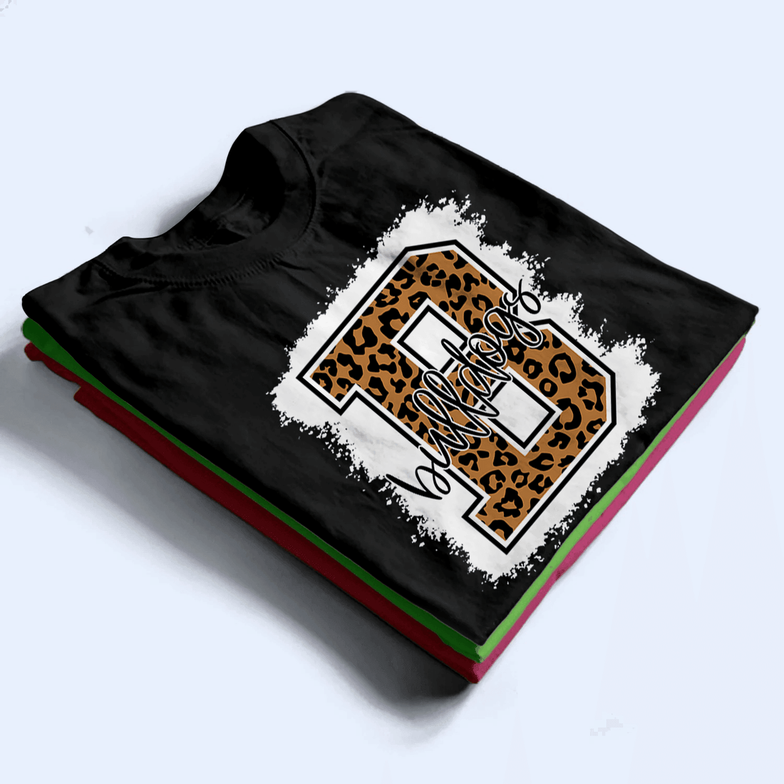 Personalized Bleached Leopard School Mascot t-shirt, alternate view 5