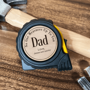 No One Measures Up To You - Family Personalized Custom Tape Measure - Father's Day, Birthday Gift For Dad, Grandpa - Suzitee Store