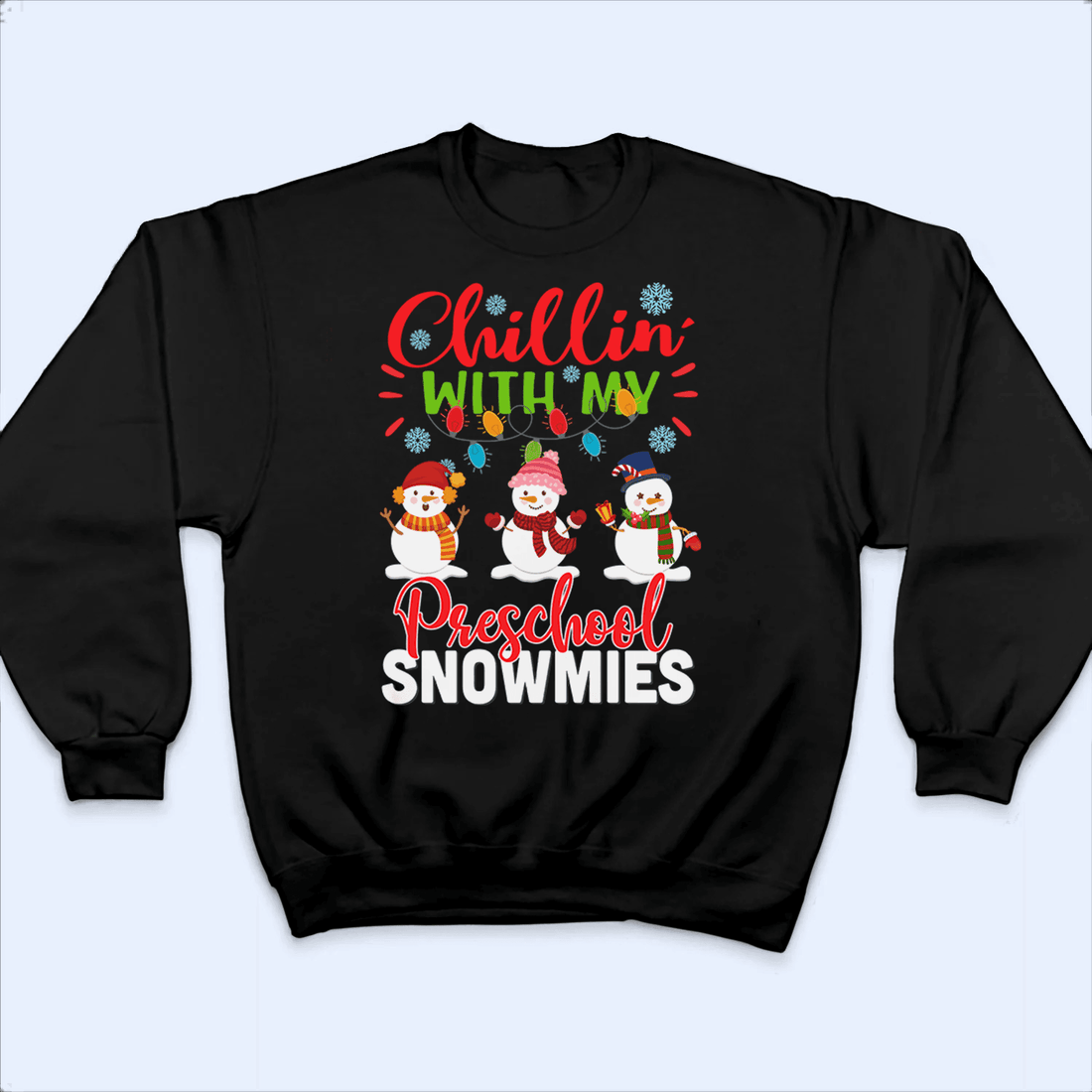 Personalized Chillin' with my Snowmies t-shirt, alternate view 4