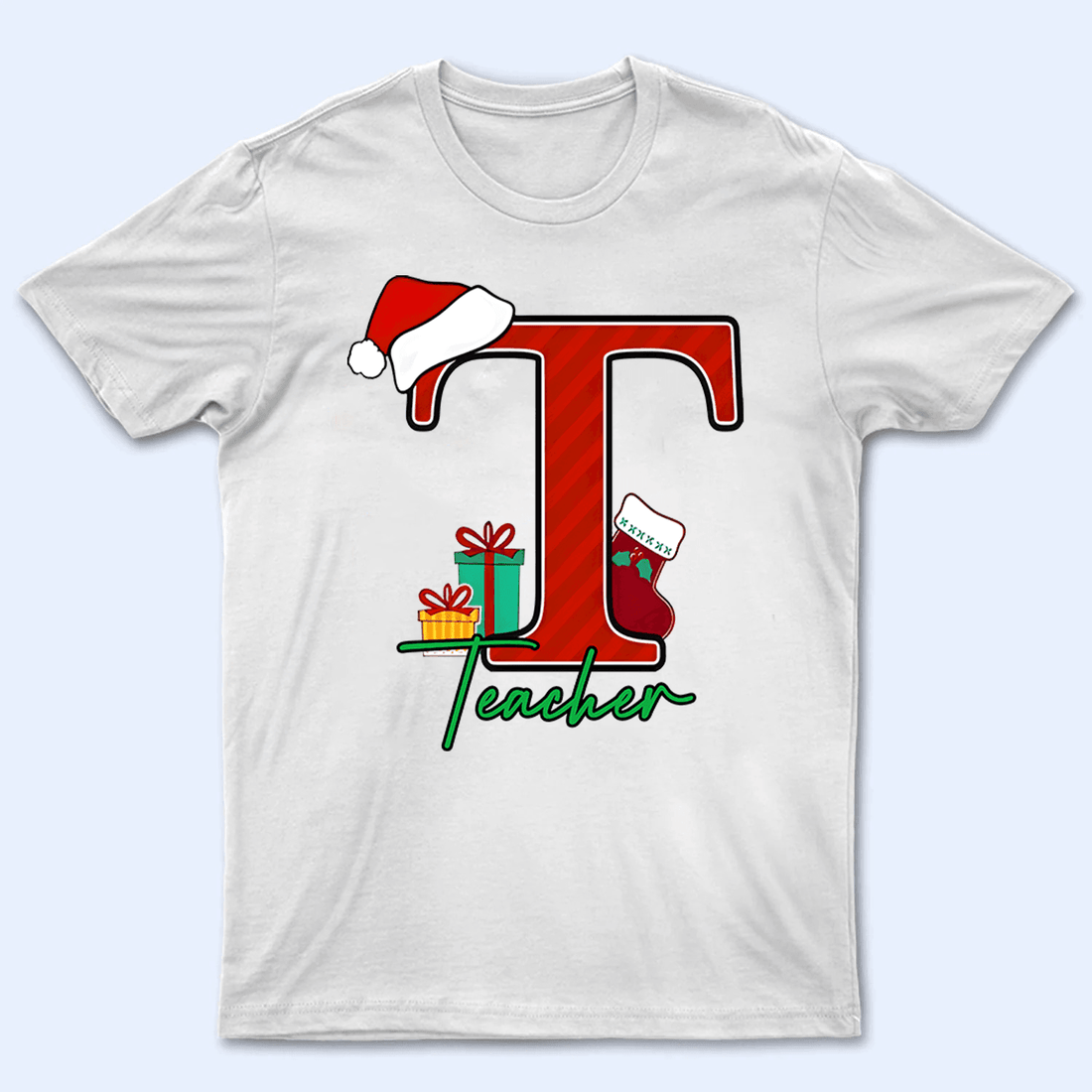 Personalized Christmas Alphabet With Name t-shirt, alternate view 2
