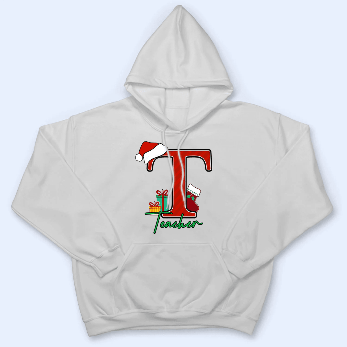 Christmas Alphabet With Name - Personalized Custom T Shirt - Birthday, Loving, Funny Gift for Teacher, Kindergarten, Preschool, Pre K, Paraprofessional - Suzitee Store