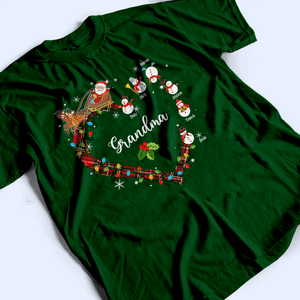 Christmas Heart Grandma Belongs To Snowman - Personalized Custom T Shirt - Christmas, Loving, Funny Gift for Grandma/Nana/Mimi, Mom, Wife, Grandparent - Suzitee Store