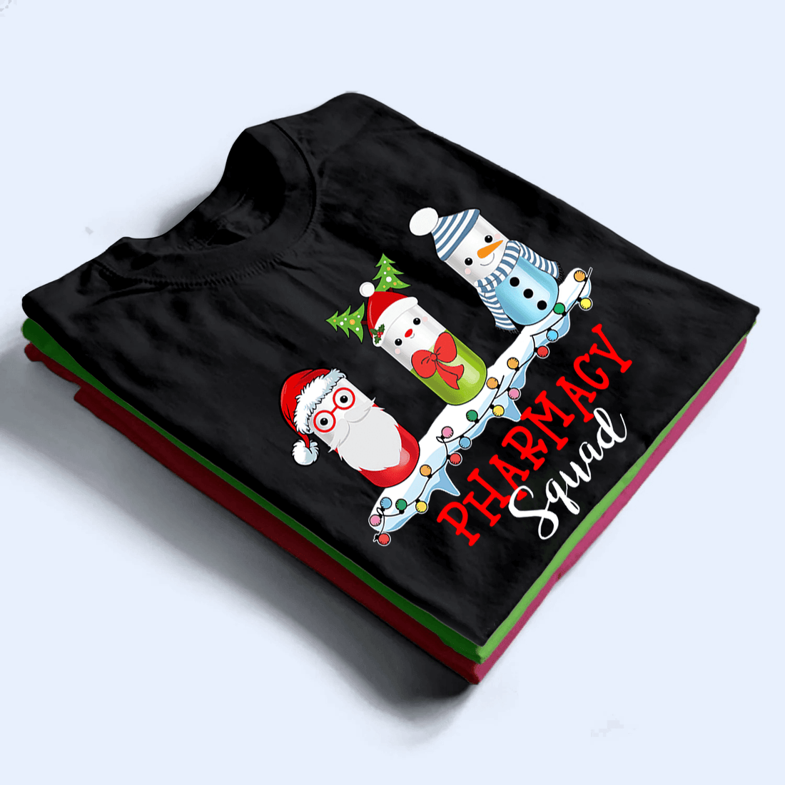 Personalized Christmas Pills Squad t-shirt, alternate view 2