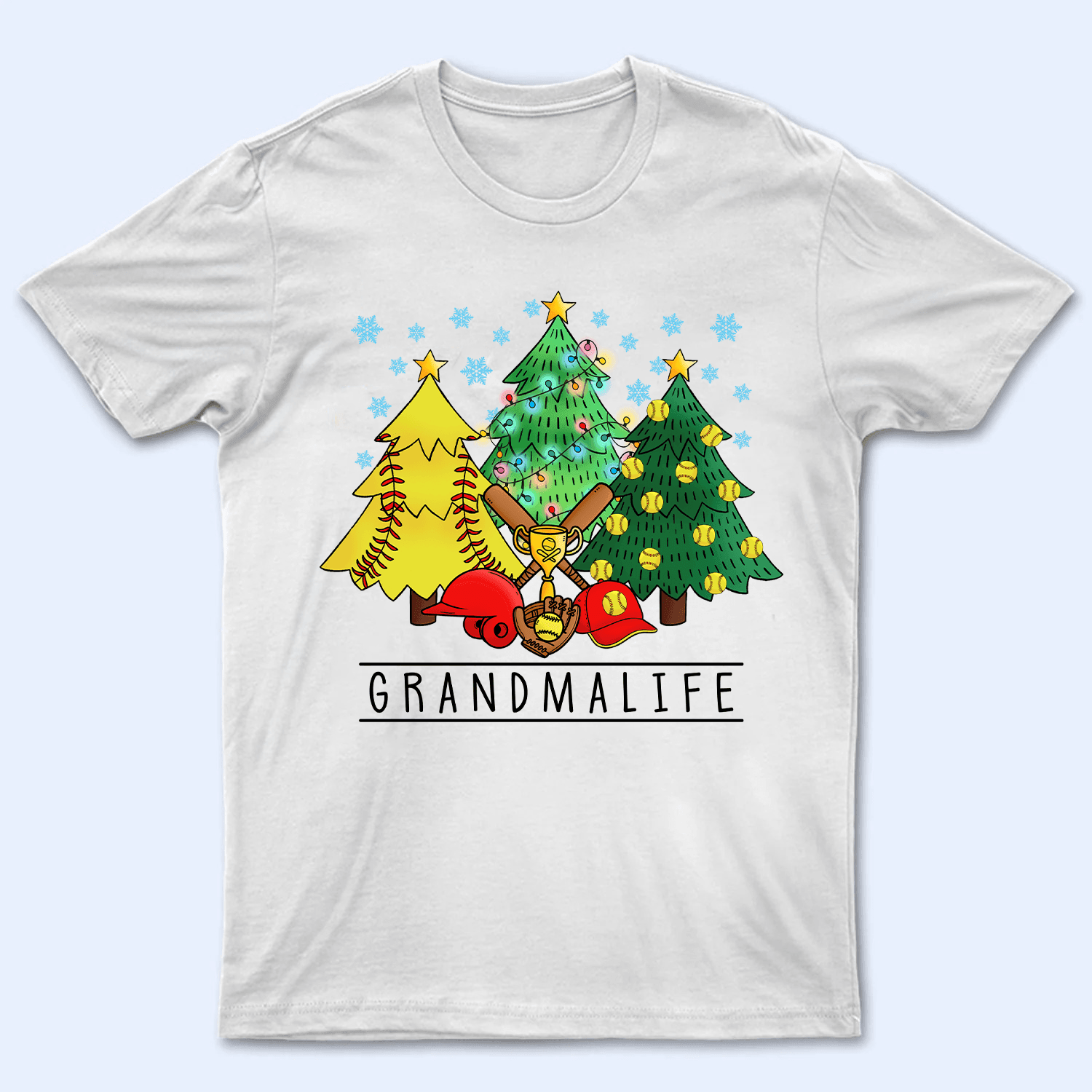 Christmas Trees Sport - Personalized Custom T Shirt - Birthday, Loving, Funny Gift for Grandma/Nana/Mimi, Mom, Wife, Grandparent - Suzitee Store