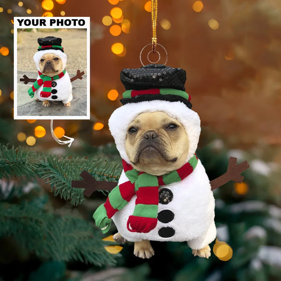Personalized Dog Photo Ornament, Christmas Gifts, Memorial G personalized custom shaped acrylic ornament, alternate view 5