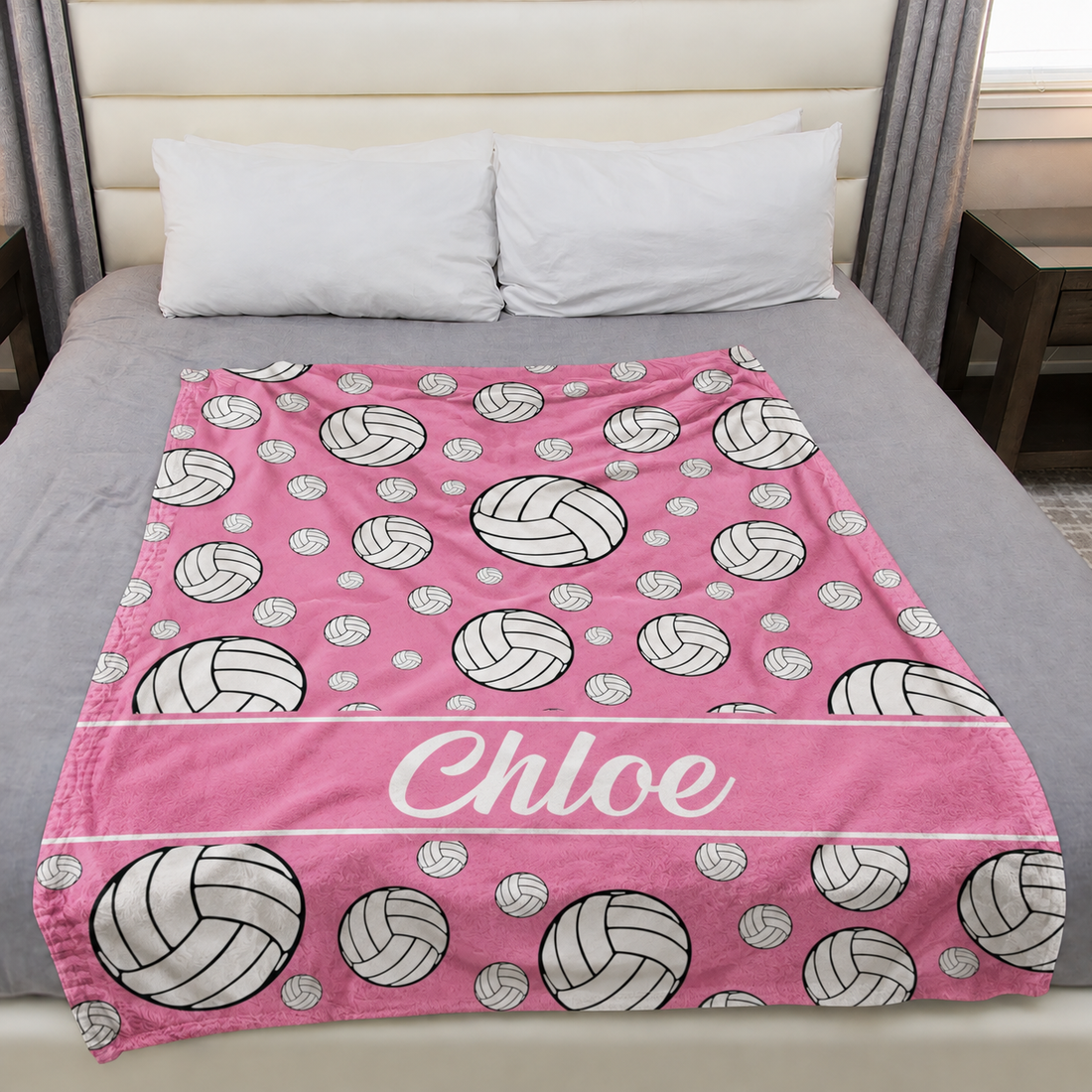 Custom Name Volleyball Team - Personalized Custom Blanket - Gift for Volleyball Player, Volleyball Gift