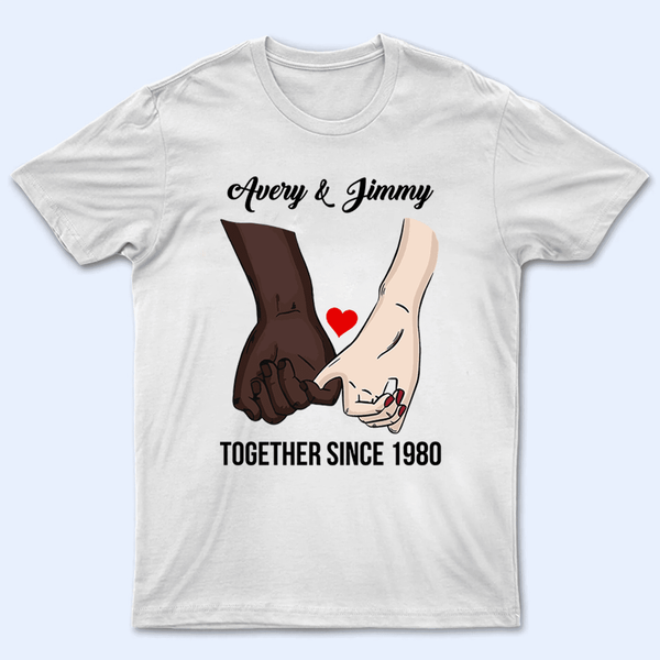 Couple Hand | Personalized Custom Gift For Couples, Valentine, Anniversary, Husband Wife, Girlfriend, Boyfriend, Her/Him | Tshirts