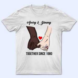 Couple Hand Valentine's Day - Personalized Custom T Shirt - Gift for Grandma/Nana/Mimi, Mom, Wife, Grandparent - Suzitee Store