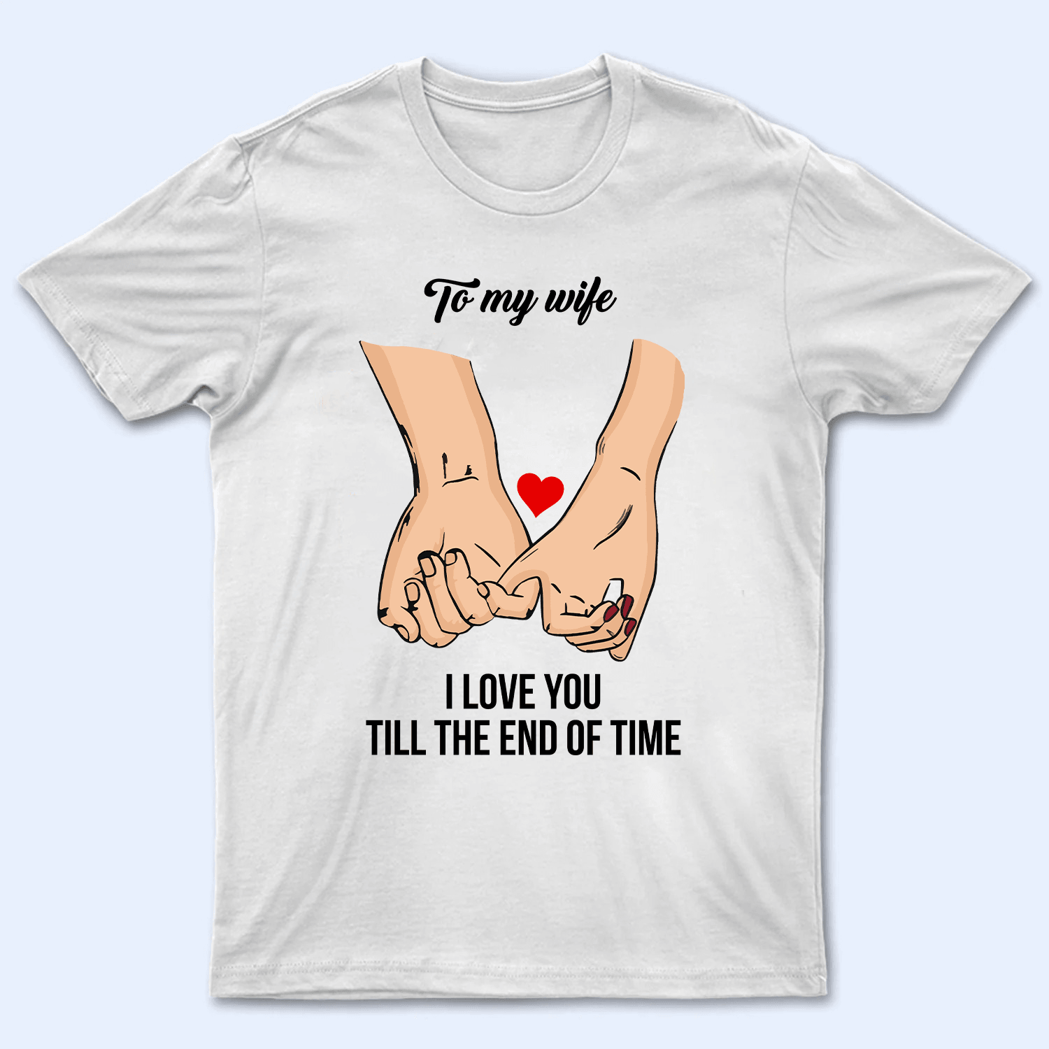 Couple Hand Valentine's Day - Personalized Custom T Shirt - Gift for Grandma/Nana/Mimi, Mom, Wife, Grandparent - Suzitee Store