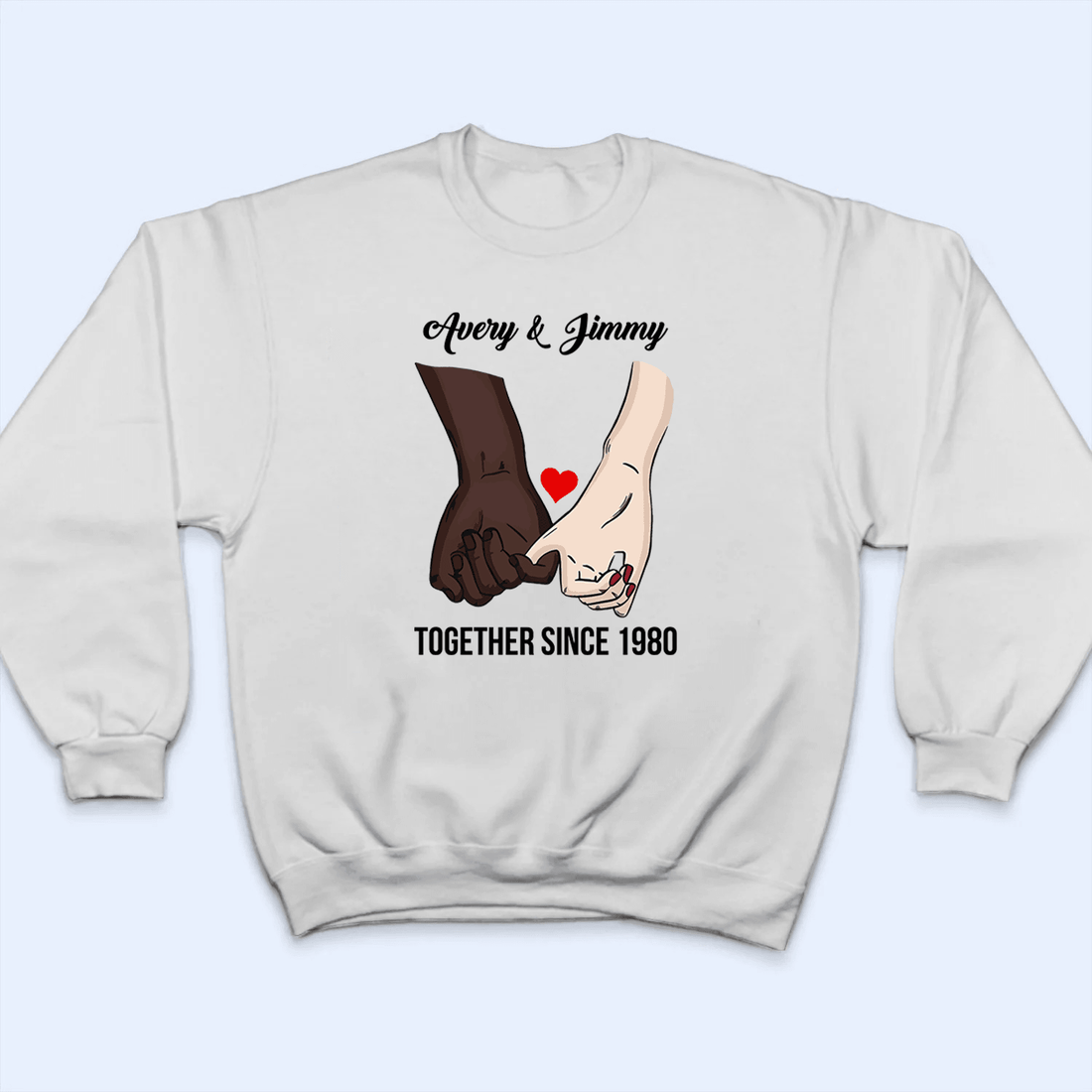 Couple Hand personalized t-shirt, alternate view 5