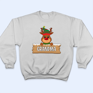 Cute Reindeer Christmas - Personalized Custom T Shirt - Birthday, Loving, Funny Gift for Grandma/Nana/Mimi, Mom, Wife, Grandparent - Suzitee Store