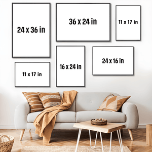 Daddy & Kids, Together We're A Team - Personalized Horizontal Poster - Father's Day Gift for Dad, Grandpa, Daddy, Dada, Dad Jokes - Suzitee Store