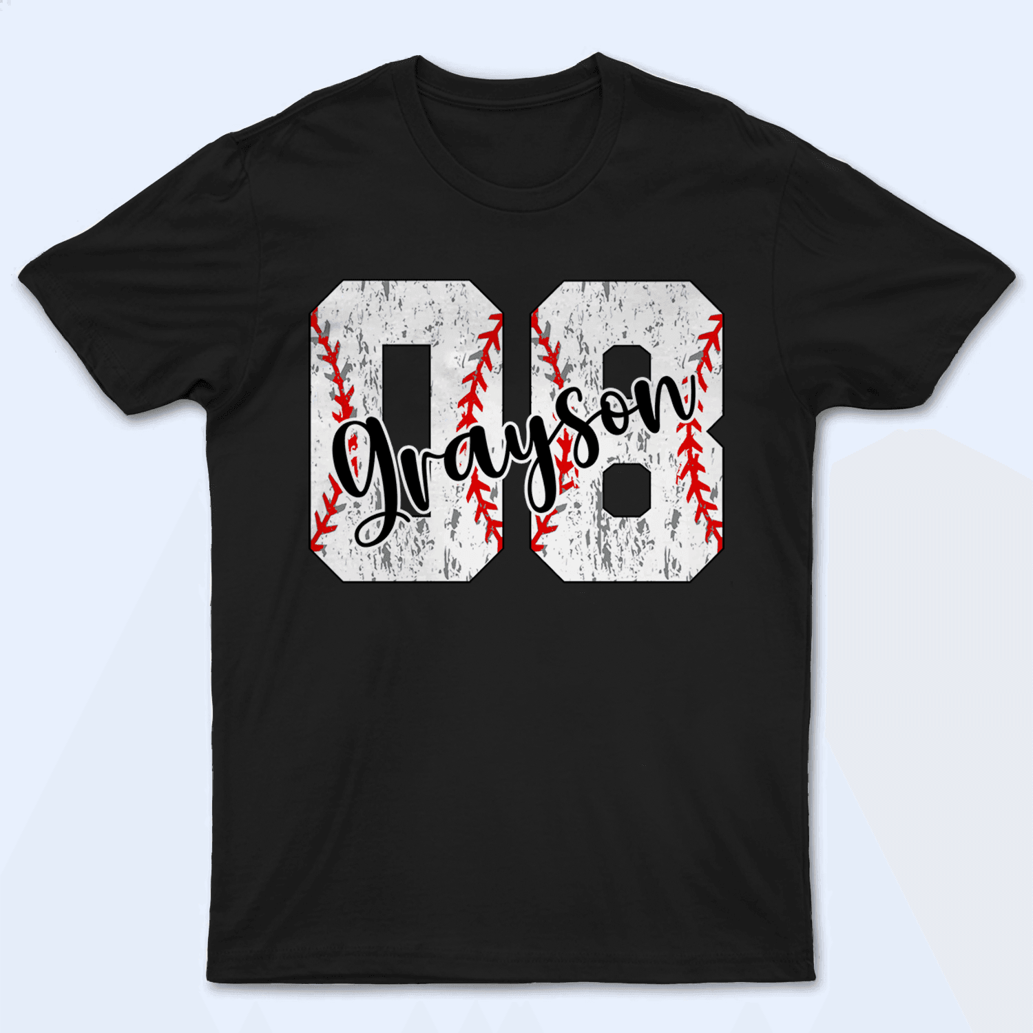 Distressed Vintage Baseball Number - Baseball/ Softball Personalized Custom T Shirt - Birthday, Loving, Funny Gift for Grandma/Nana/Mimi, Mom, Wife, Grandparent - Suzitee Store