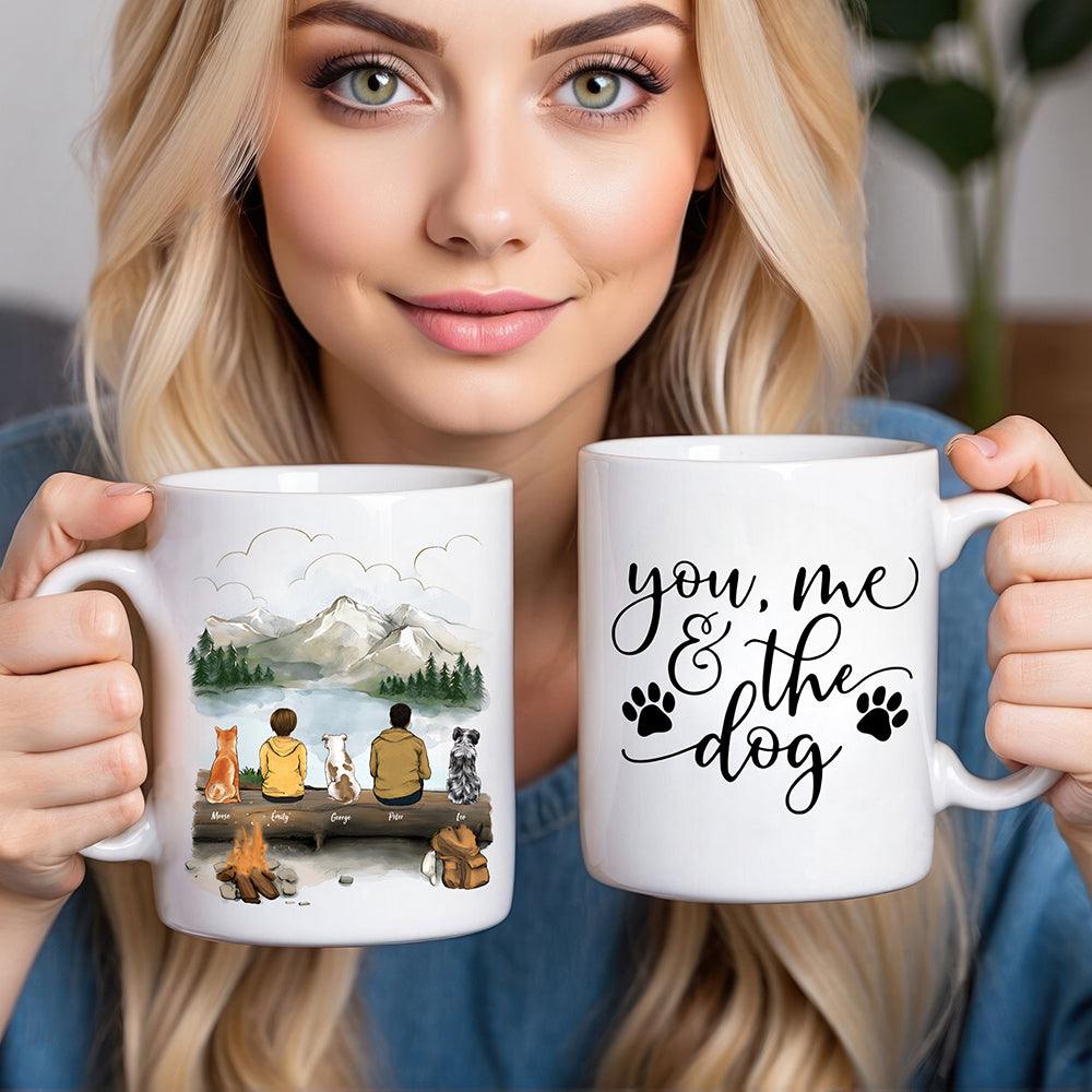 Dog & Couple Mug - Personalized Custom 11oz Mug - Birthday, Loving, Funny Gift for Grandma/Nana/Mimi, Mom/Dad, Aunt, Wife/Husband, Grandparent - Suzitee Store