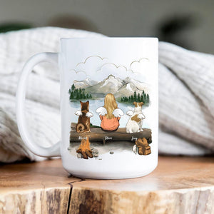 Dog & Couple Mug - Personalized Custom 11oz Mug - Birthday, Loving, Funny Gift for Grandma/Nana/Mimi, Mom/Dad, Aunt, Wife/Husband, Grandparent - Suzitee Store