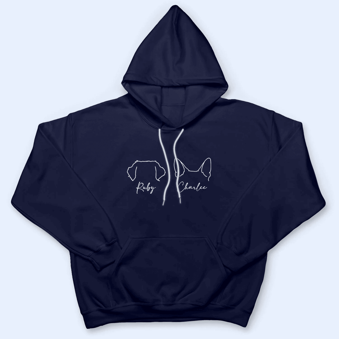 Personalized Cute Dog Ears with Names t-shirt, alternate view 4