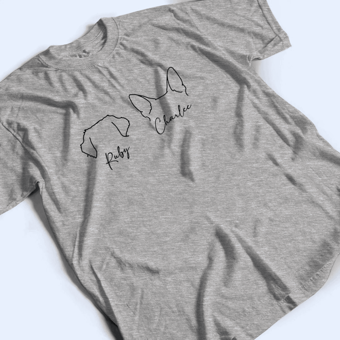 Personalized Cute Dog Ears with Names t-shirt, alternate view 5