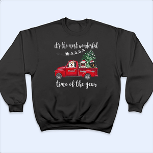 Dog Lovers Christmas Most Wonderful Time Of The Year - Personalized Custom T Shirt - Birthday, Loving, Funny Gift for Dog Mom, Dog Dad, Dog Lovers, Pet Gifts for Him, Her - Suzitee Store