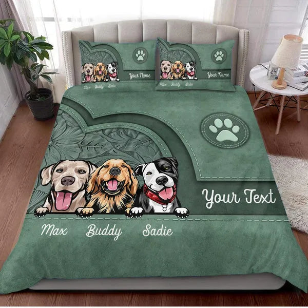 Dog Personalized Bedding Set - Gift For Dog Lovers, Dog Mom, Dog Dad, Dog Owner Gift 2