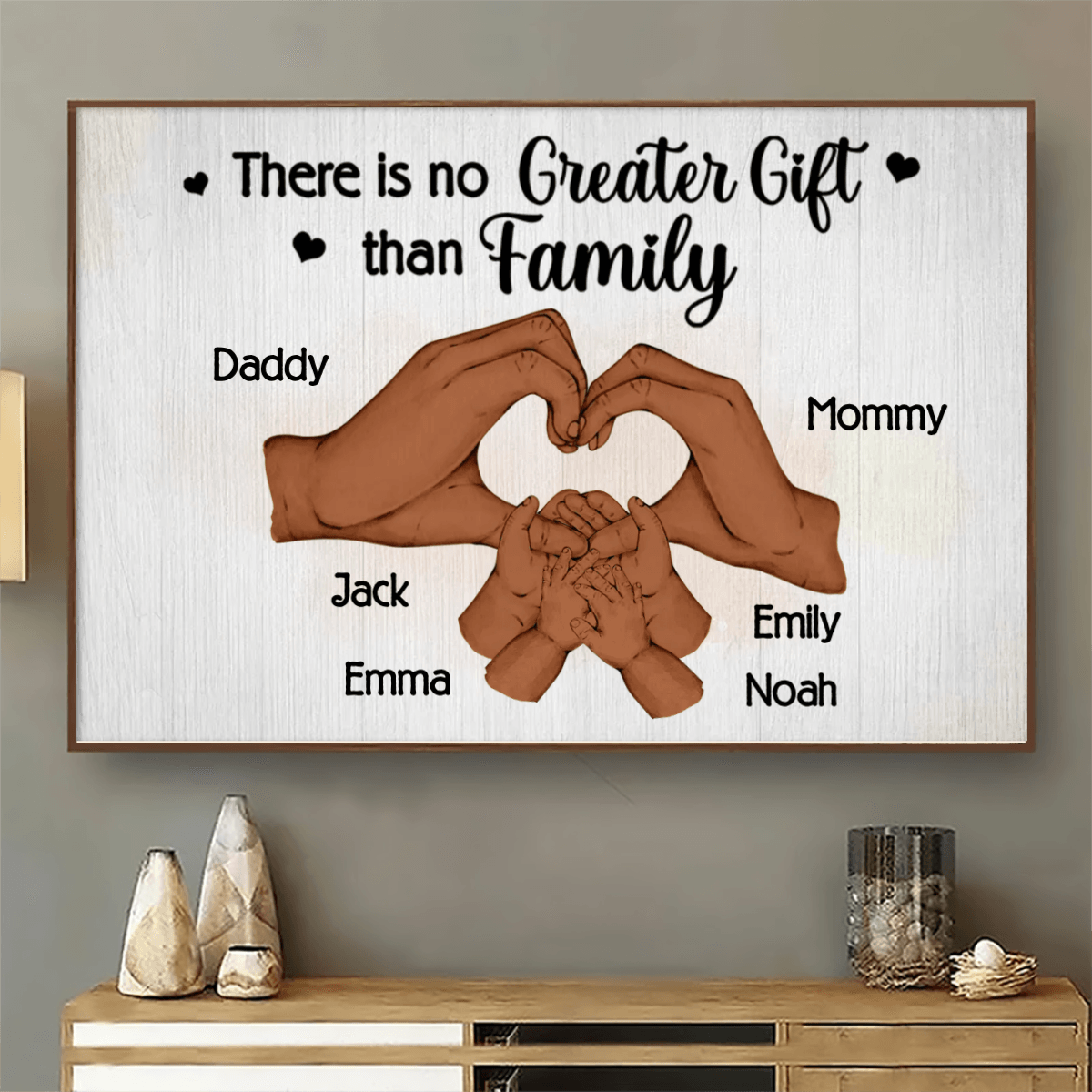 There's No Greater Gift Than Family Poster - Personalized Family Gift For Family Members, Mom and Dad, Mother's Day, Father's Day - Suzitee Store