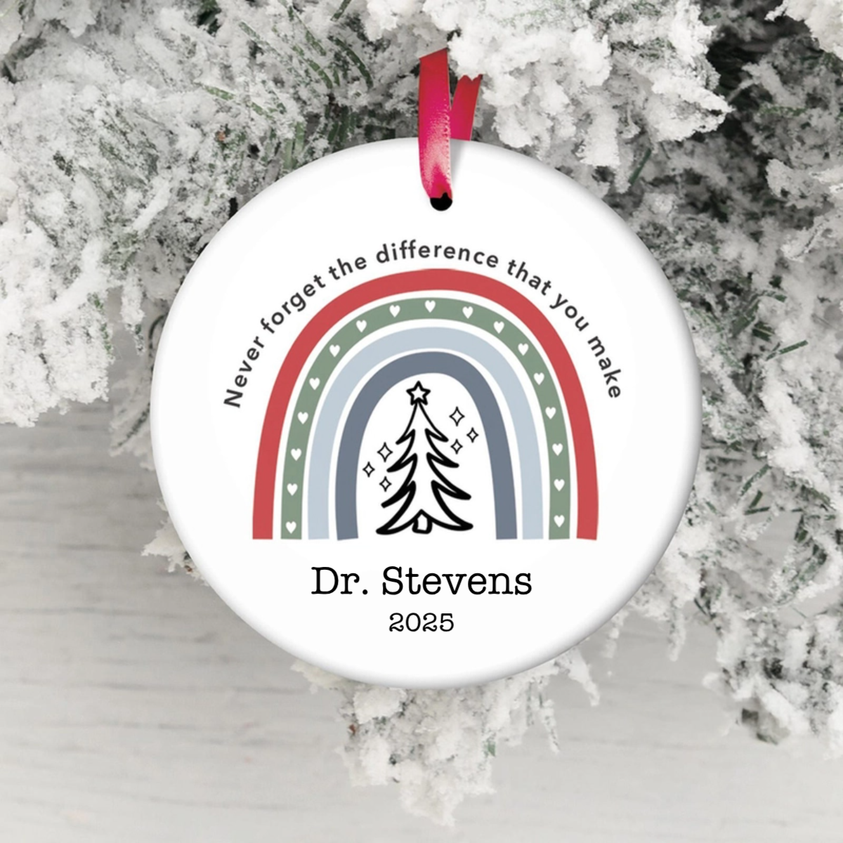 Not All Heroes Wear Capes Nurse - Personalized Circle Ceramic Ornament - Christmas Gift For Nurse, CNA, Registered RN, Healthcare Worker