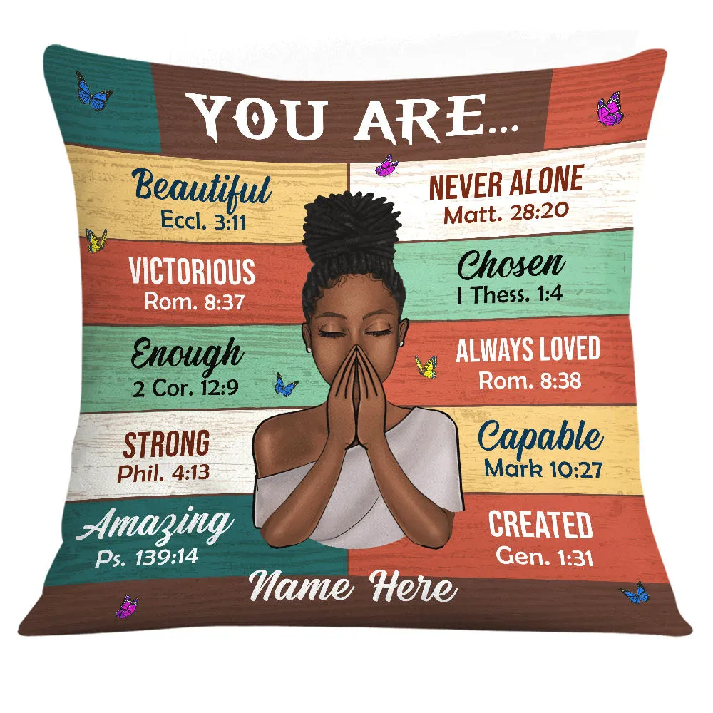 Bible Verses Custom Pillow - Personalized Gift for Girl, Women, Bestie, Girlfriend, Best Friend - Christian, Valentine, Black History 6