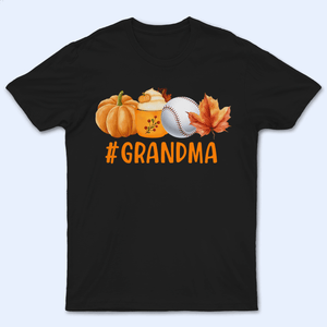 Fall, Pumpkin and Sport - Personalized Custom T Shirt - Halloween, Loving, Funny Gift for Grandma/Nana/Mimi, Mom, Wife, Grandparent - Suzitee Store