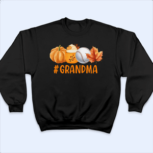 Fall, Pumpkin and Sport - Personalized Custom T Shirt - Halloween, Loving, Funny Gift for Grandma/Nana/Mimi, Mom, Wife, Grandparent - Suzitee Store