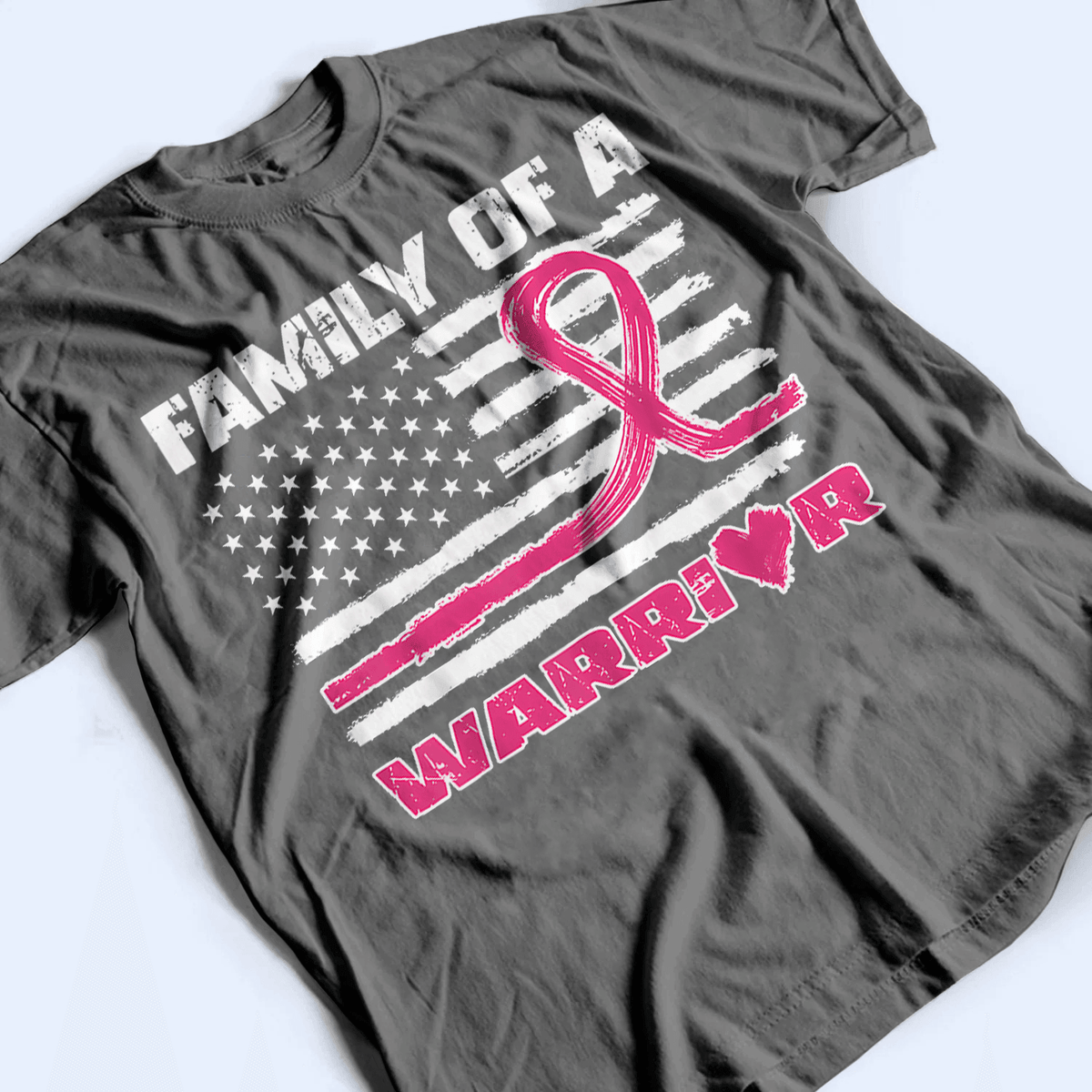 Family Of A Warrior - Personalized Custom T Shirt - Birthday, Loving, Funny Gift for Grandma/Nana/Mimi, Mom, Wife, Grandparent - Suzitee Store