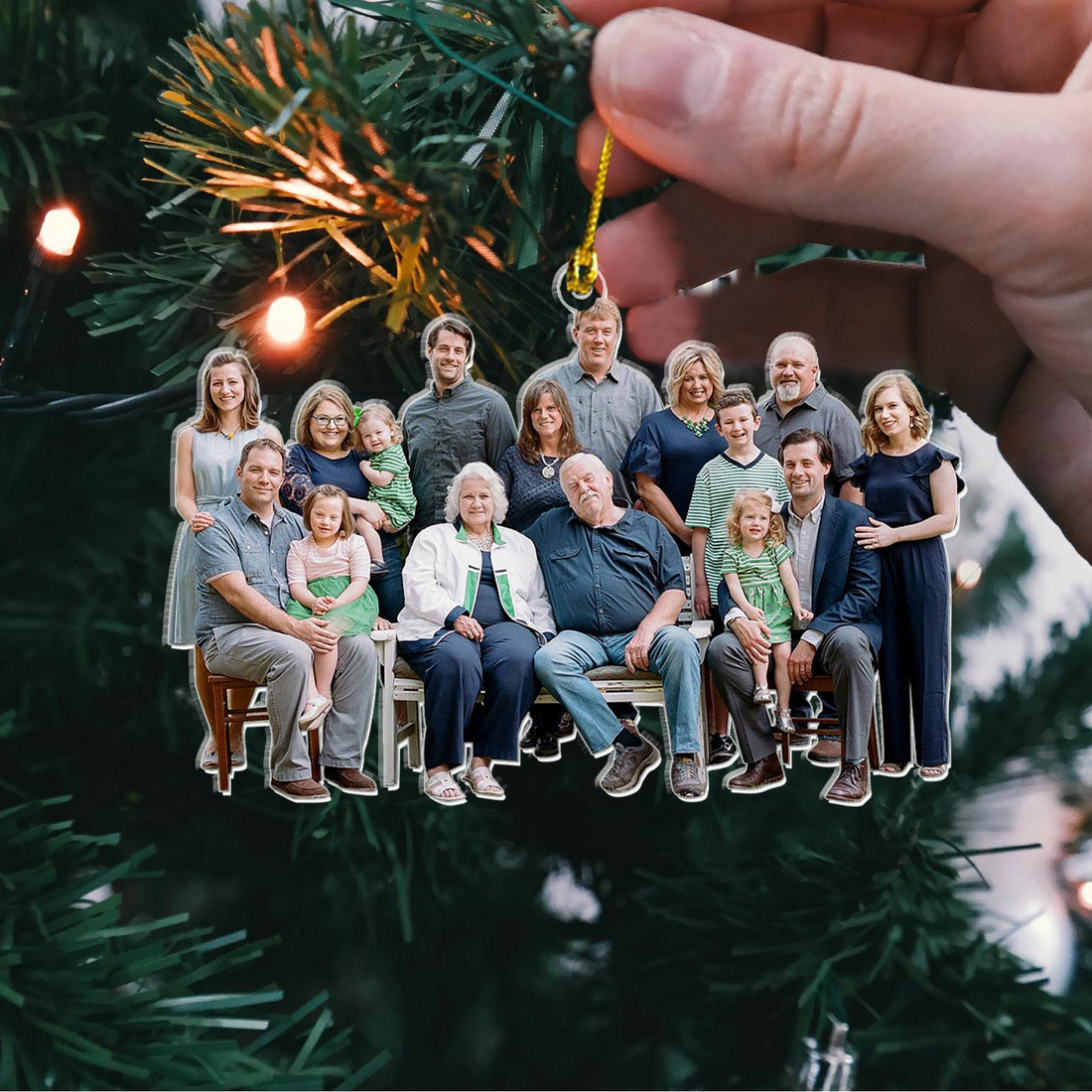 Custom Photo Christmas Ornament, Personalized Ornament, Custom Family custom shaped acrylic ornament, alternate view 4