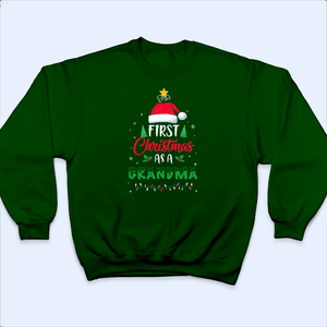 First Christmas As A Grandma - Personalized Custom T Shirt - Birthday, Loving, Funny Gift for Grandma/Nana/Mimi, Mom, Wife, Grandparent - Suzitee Store