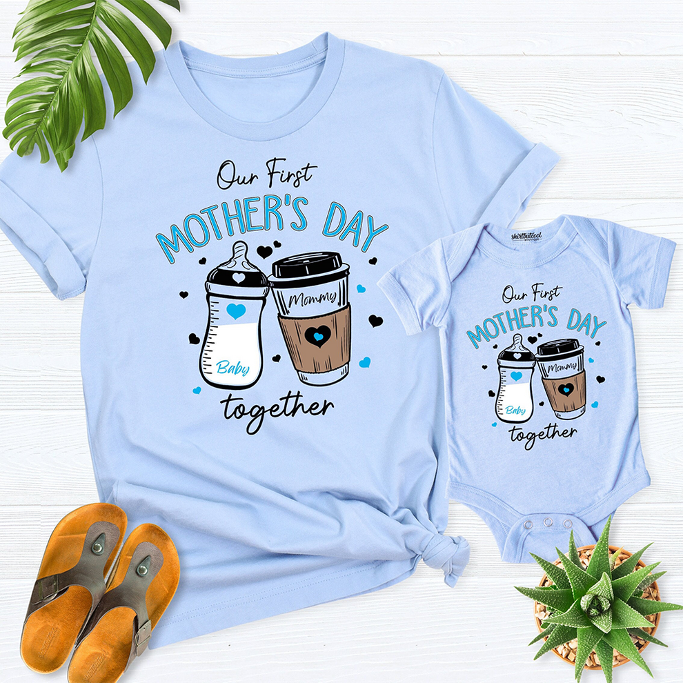 Our First Mother's Day 2026 - Personalized Custom T Shirt - Gift for Mom &amp; Baby, Mother's Day Gift