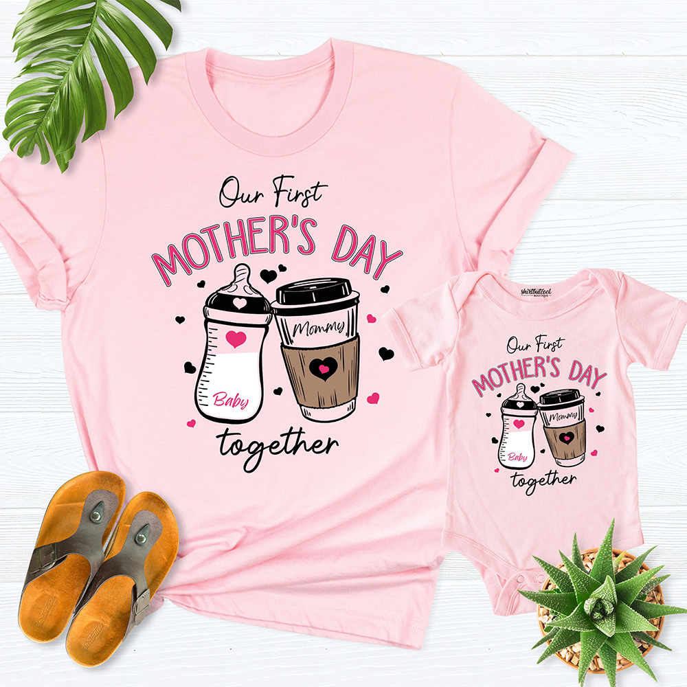 Our First Mother's Day 2025 - Personalized Custom T Shirt - Gift for Mom & Baby, Mother's Day Gift