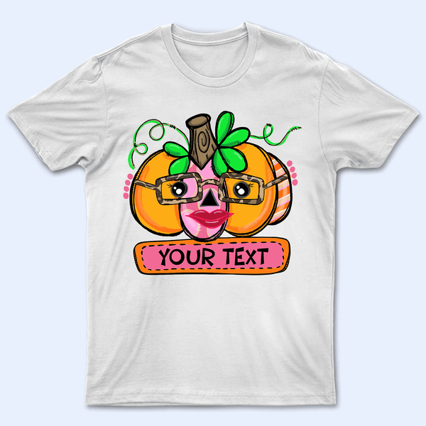 Funny Pumpkin Halloween With Name - Personalized Custom T Shirt - Birthday, Loving, Funny Gift for Teacher, Kindergarten, Preschool, Pre K, Paraprofessional