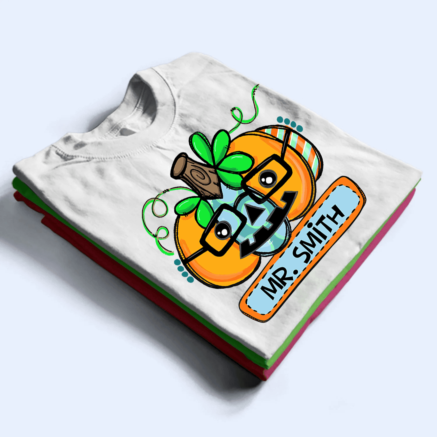 Funny Pumpkin Halloween With Name - Personalized Custom T Shirt - Birthday, Loving, Funny Gift for Teacher, Kindergarten, Preschool, Pre K, Paraprofessional - Suzitee Store