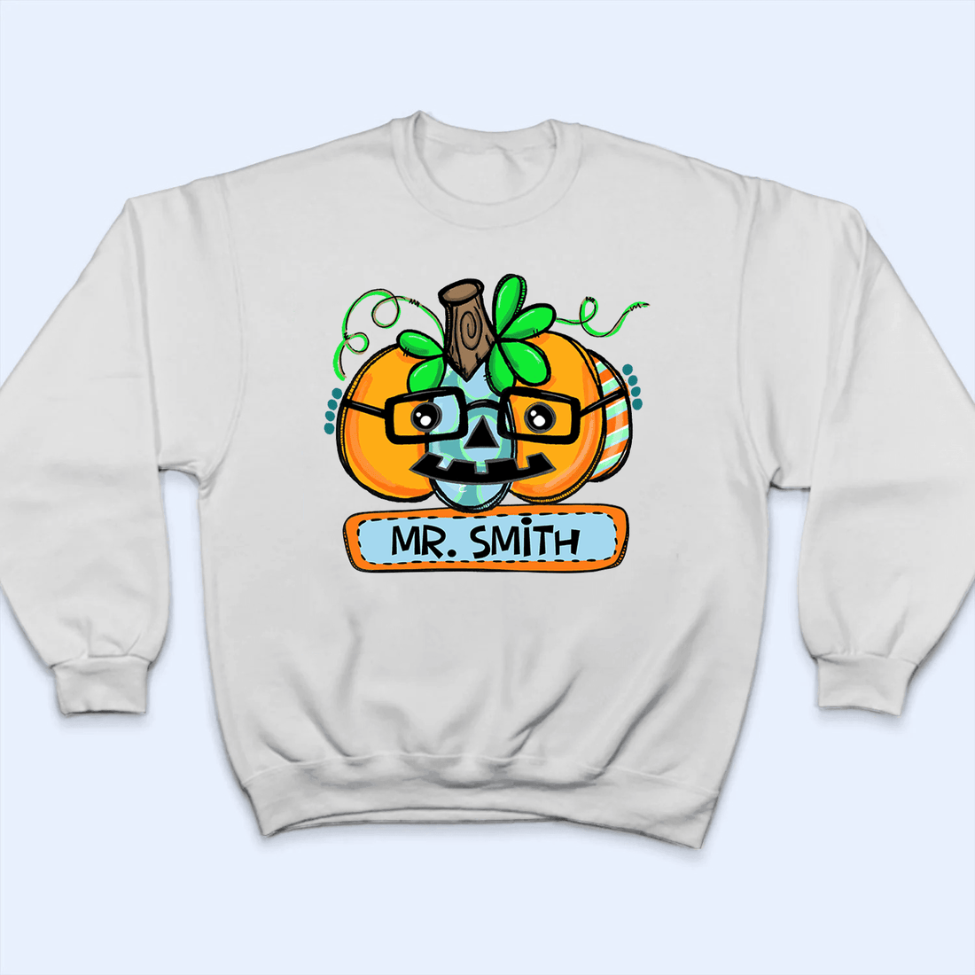 Personalized Funny Pumpkin Halloween With Name t-shirt, alternate view 5