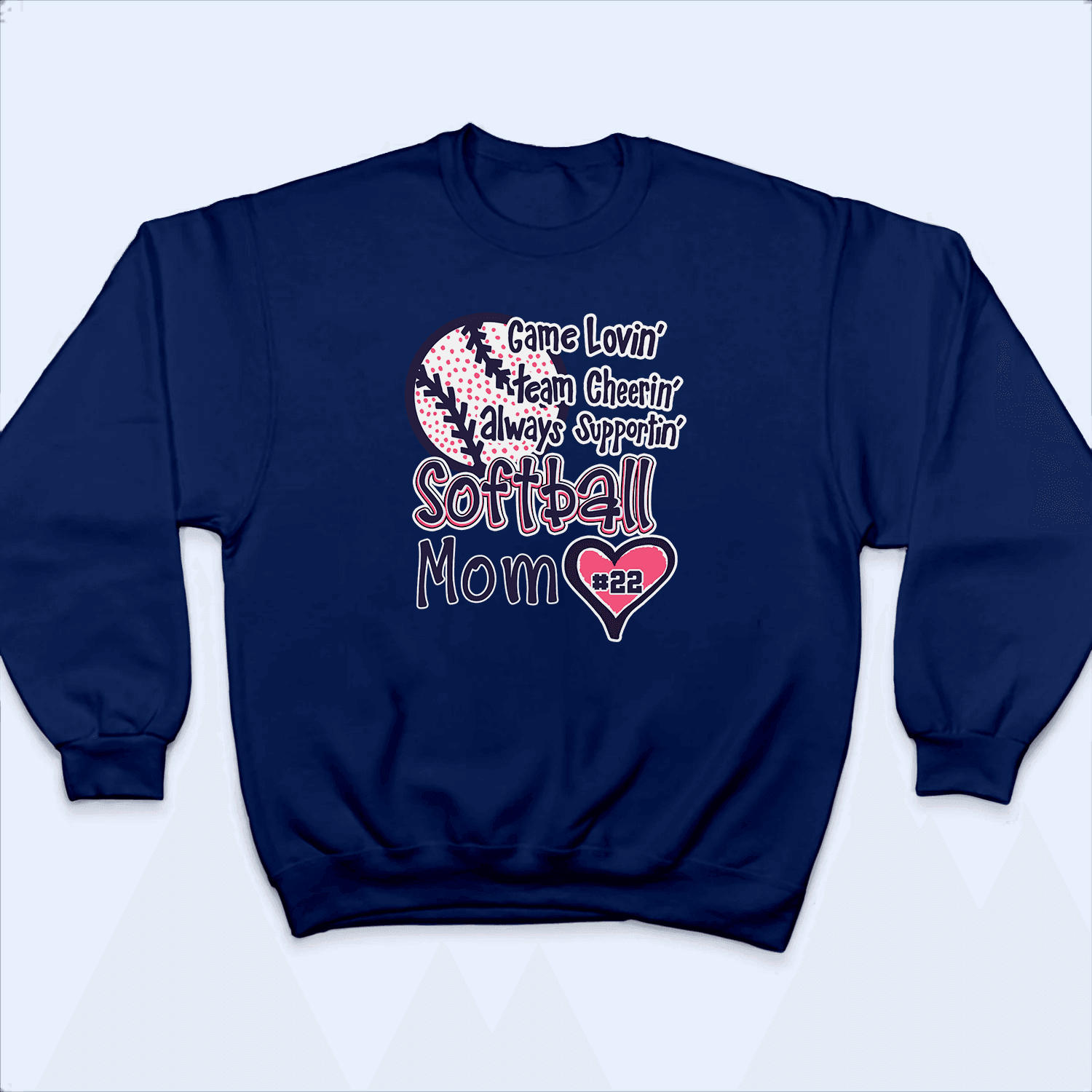 Game Lovin' Always Supportin' Polka Dots - Baseball/ Softball Cheers Personalized Custom T Shirt - Birthday, Loving, Funny Gift for Grandma/Nana/Mimi, Mom, Wife, Grandparent - Suzitee Store