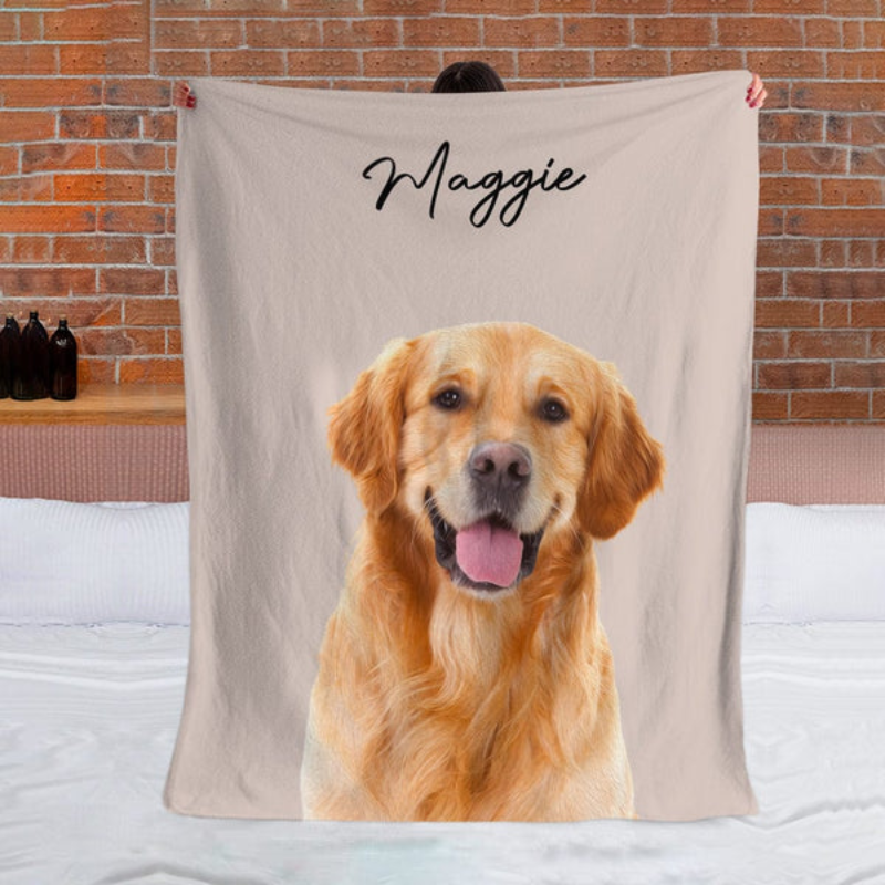 Custom Photo Pet Blanket | Personalized Gift for Dog/Cat Lovers, Pet Lovers, Dog Mom, Cat Mom, Dog Dad, Cat Dad | Blanket 4