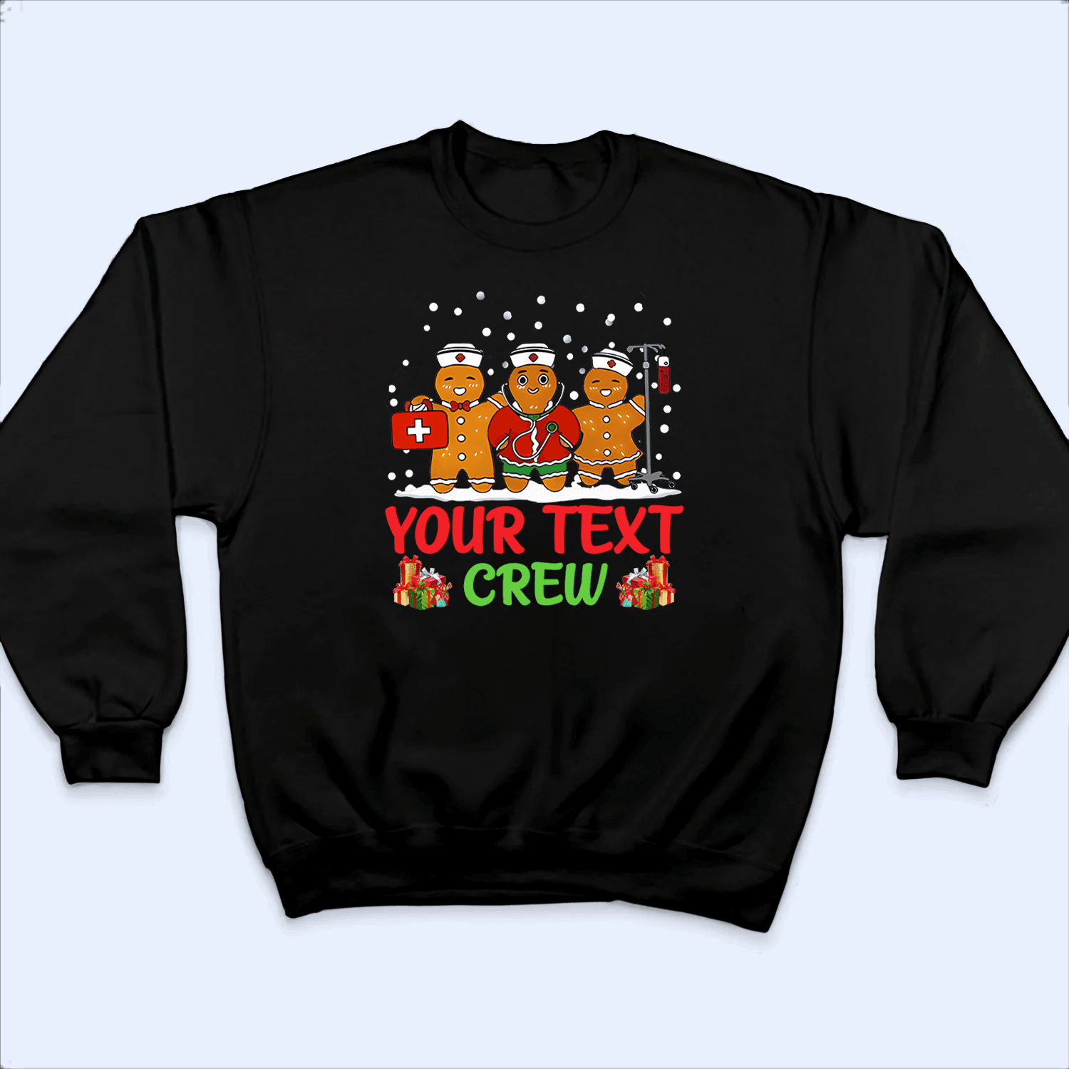 Gingerbread Nurse Crew - Personalized Custom T Shirt - Birthday, Loving, Funny Gift for Nurse, CNA, Healthcare, Registered RN - Suzitee Store
