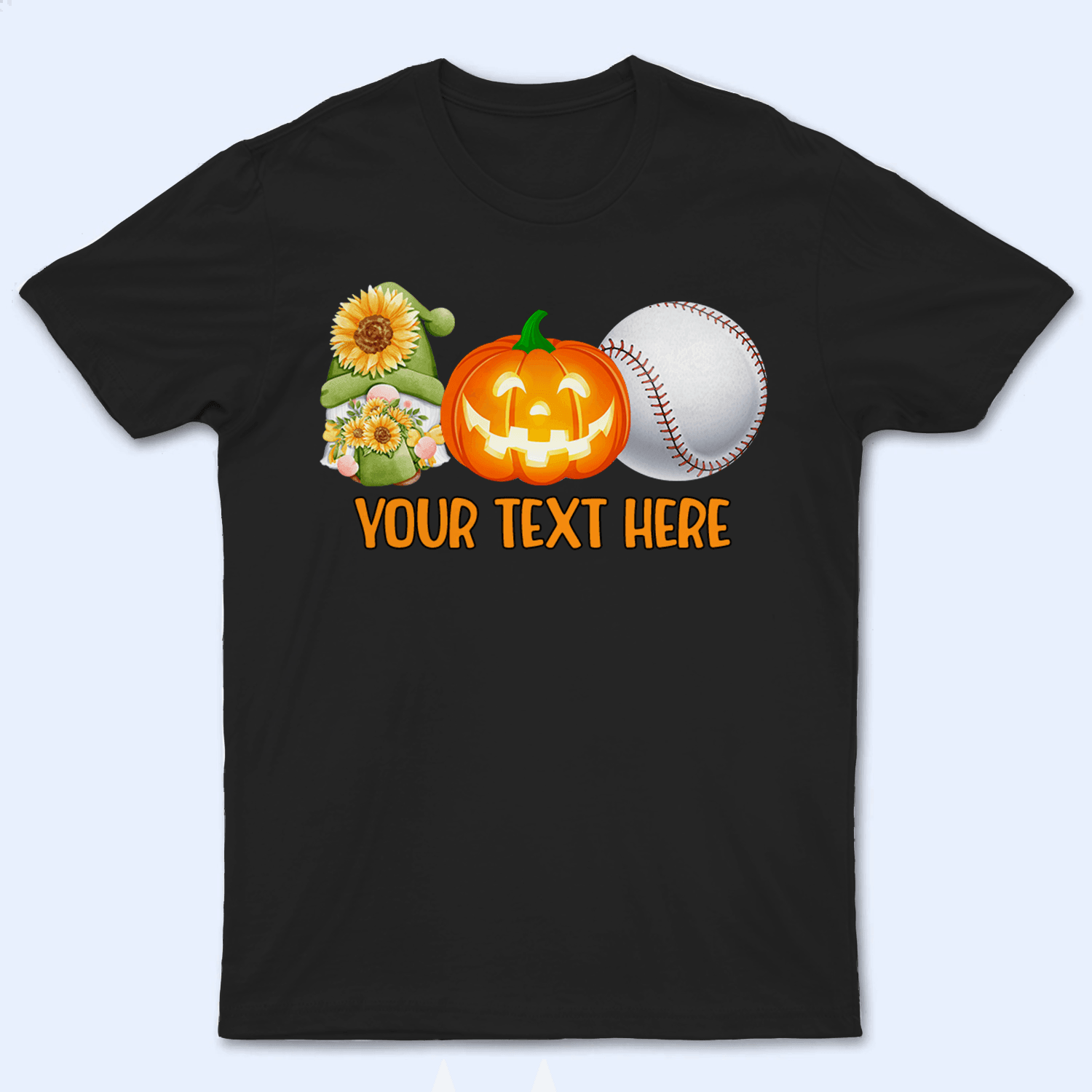 Gnome, Pumpkin and Sport - Personalized Custom T Shirt - Halloween, Loving, Funny Gift for Grandma/Nana/Mimi, Mom, Wife, Grandparent - Suzitee Store