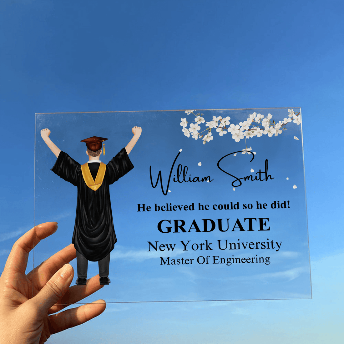 Personalized Graduation Gift 2026 For Him/Her acrylic plaque, alternate view 2