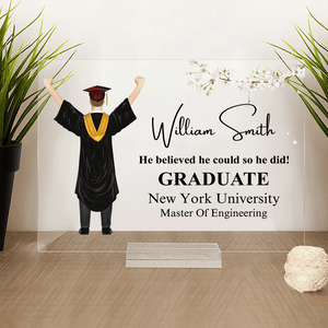 Graduation Gift 2024 For Him/Her - Personalized Custom Horizontal Acrylic Plaque - Senior, Class of 2024 Graduate, Grandson, Granddaughter, Daughter, Son, Best Friends - Suzitee Store