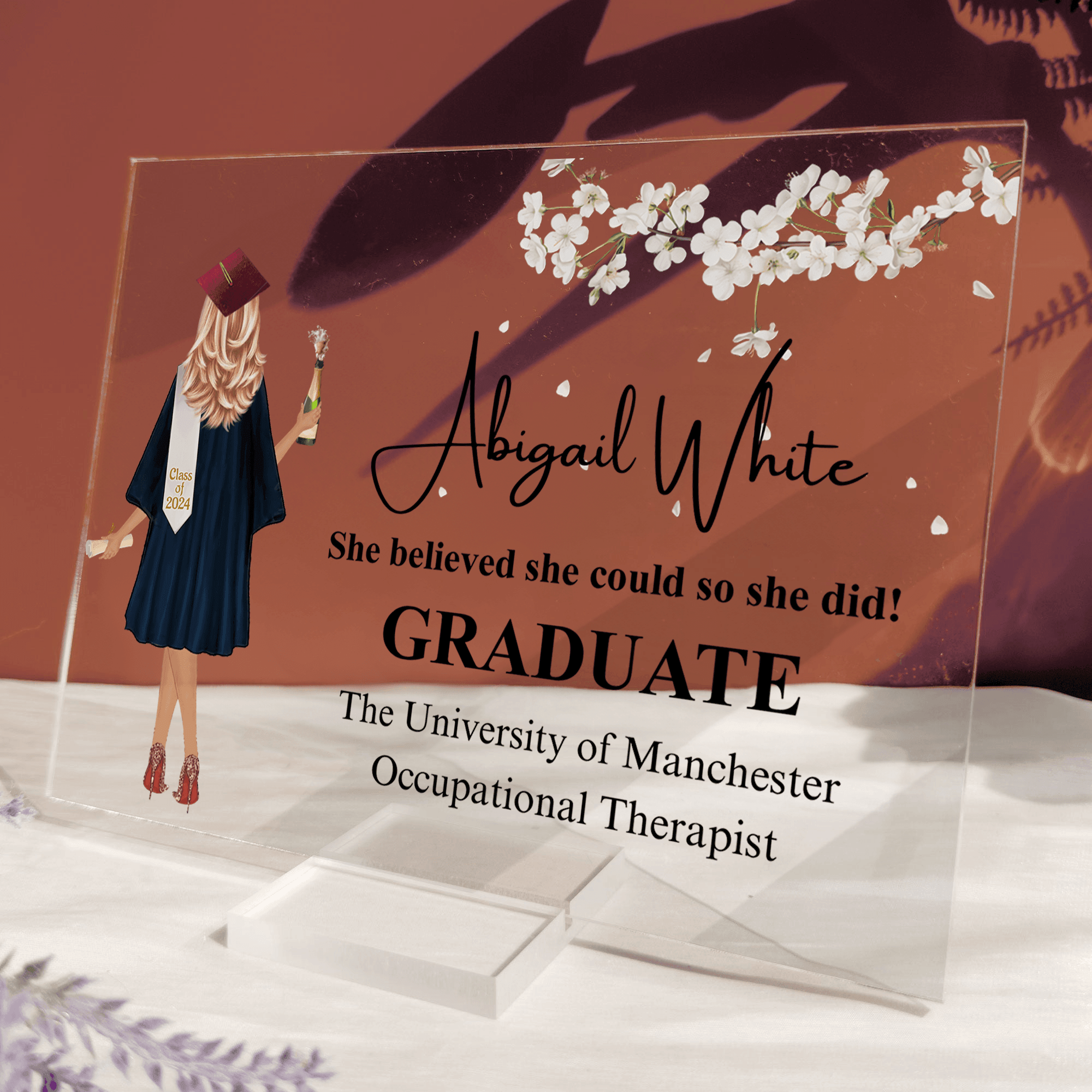Graduation Gift 2025 - Personalized Custom Horizontal Acrylic Plaque - - Suzitee Store Graduation Gift 2025 - Personalized Custom Horizontal Acrylic Plaque - - Suzitee Store