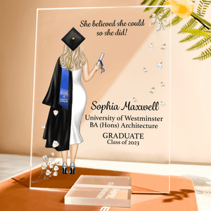 Graduation Gifts, Presents & Ideas For Her, Grad Ceremony, Commencement, Convocation, College & uni University, Personalized Custom Acrylic Plaque - Suzitee Store