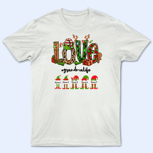 Grandma Elf - Personalized Custom T Shirt - Birthday, Loving, Funny Gift for Grandma/Nana/Mimi, Mom, Wife, Grandparent - Suzitee Store
