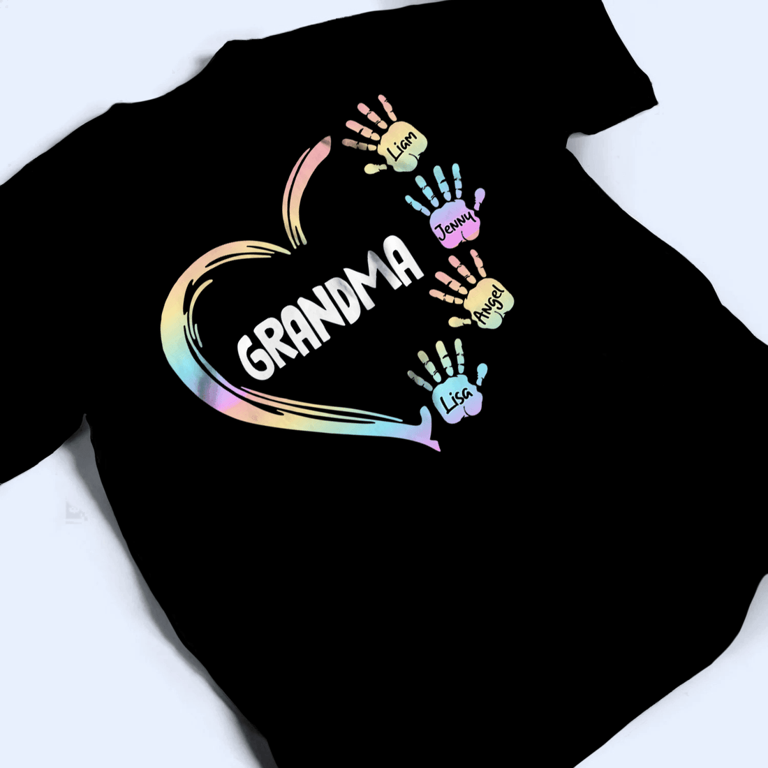 Grandma Heart Element - Personalized Custom T Shirt - Birthday, Loving, Funny Gift for Grandma/Nana/Mimi, Mom, Wife, Grandparent - Suzitee Store