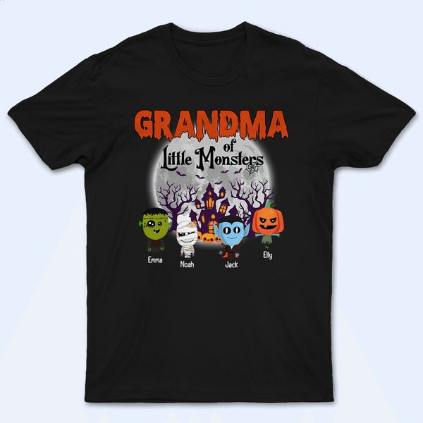 Grandma Of Little Monster - Personalized Custom T Shirt - Halloween, Loving, Funny Gift for Grandma/Nana/Mimi, Mom, Wife, Grandparent