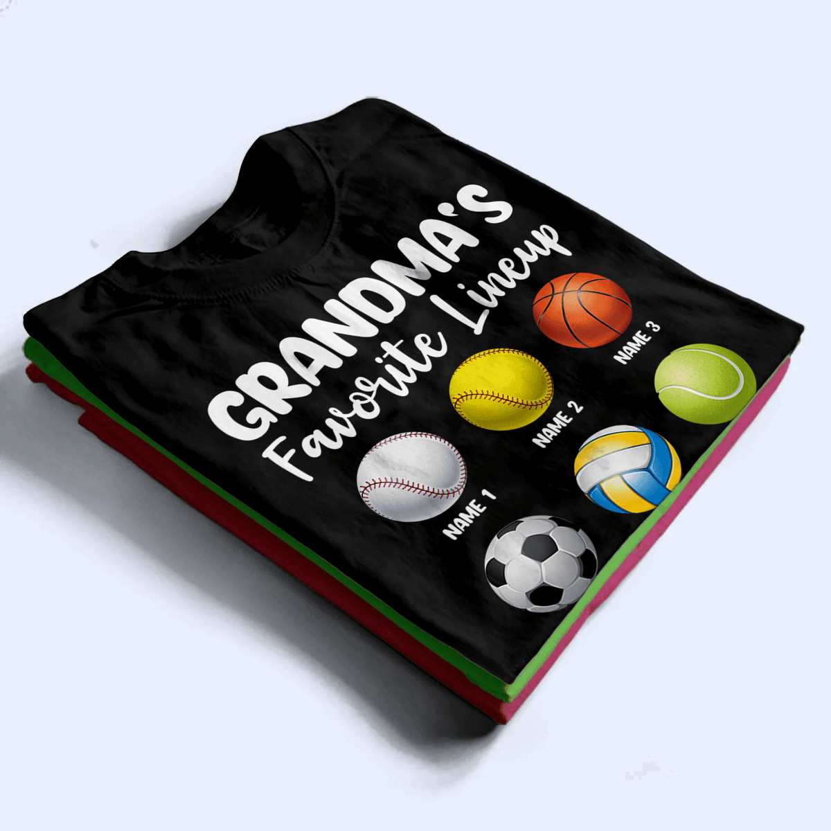 Grandma's Favorite Lineup - Personalized Custom T Shirt - Birthday, Loving, Funny Gift for Grandma/Nana/Mimi, Mom, Wife, Grandparent - Suzitee Store