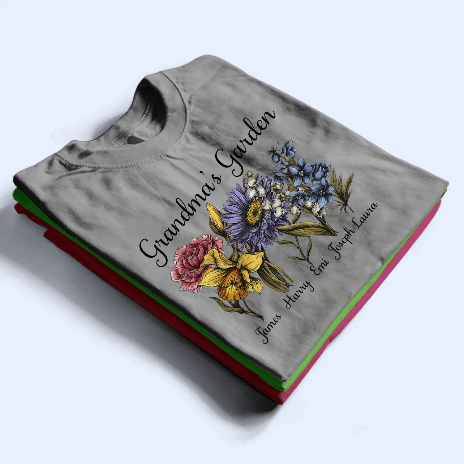 Grandma's Garden - Personalized Custom T Shirt - Birthday, Loving, Funny Gift for Grandma/Nana/Mimi, Mom, Wife, Grandparent - Suzitee Store